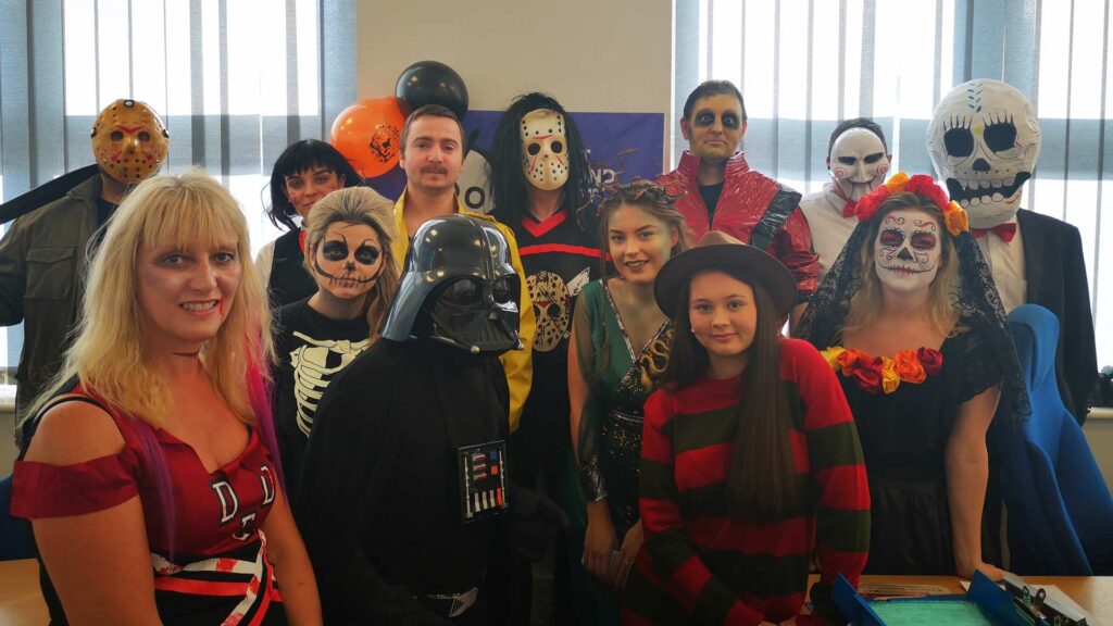 halloween Midtherm laser team