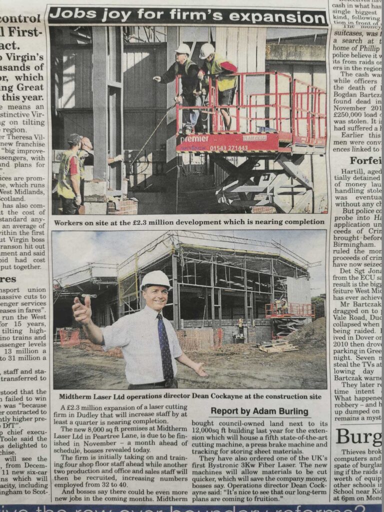newspaper article about midtherm laser