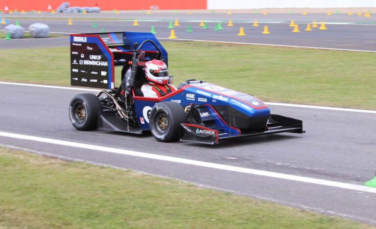 race car driving on track