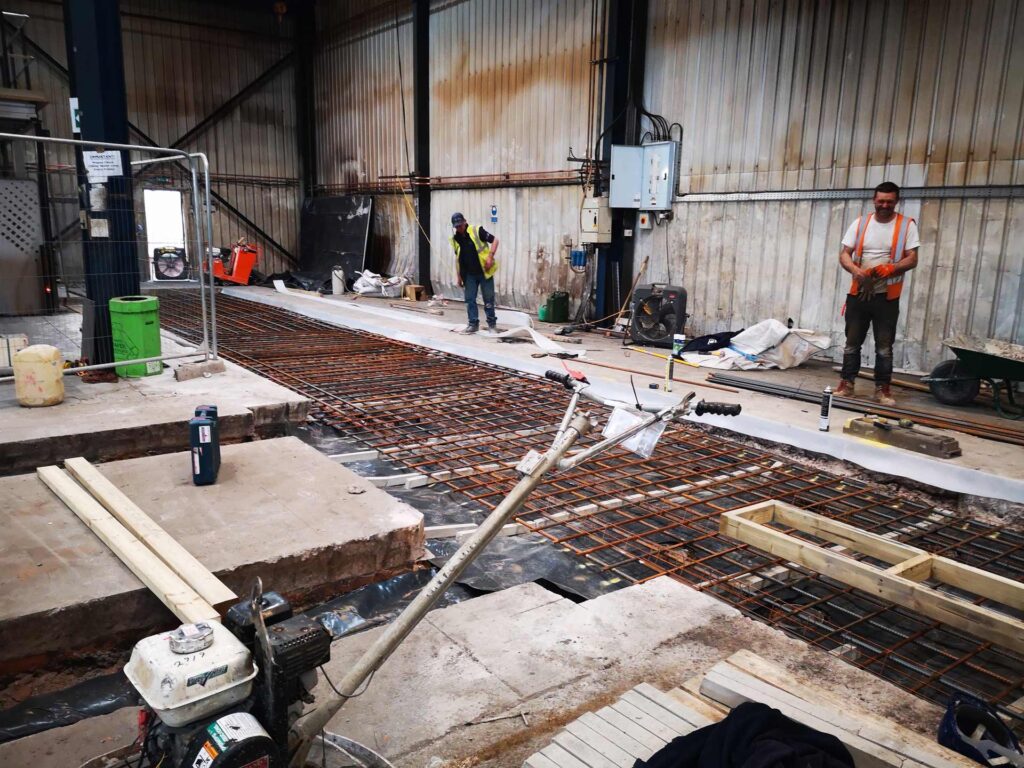 piling factory floor