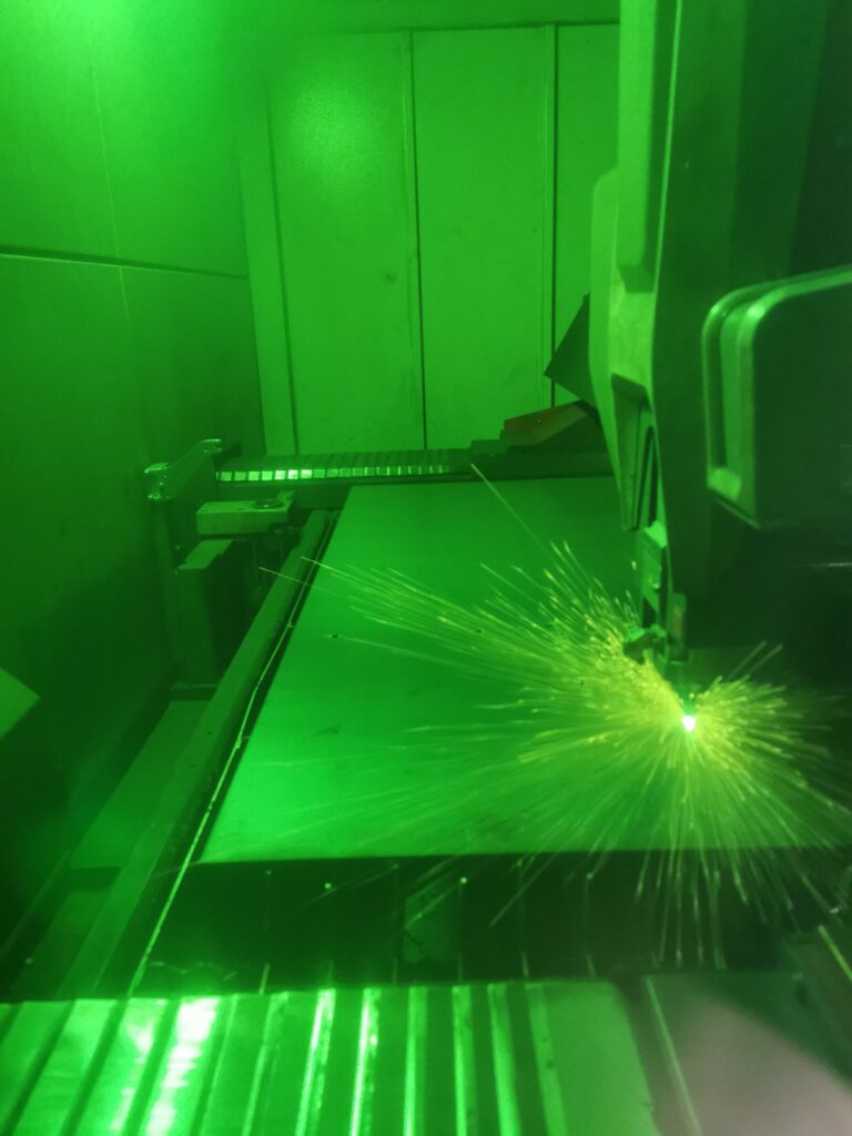 Honoring Eric with a monument cut from metal using our 12Kw fiber laser