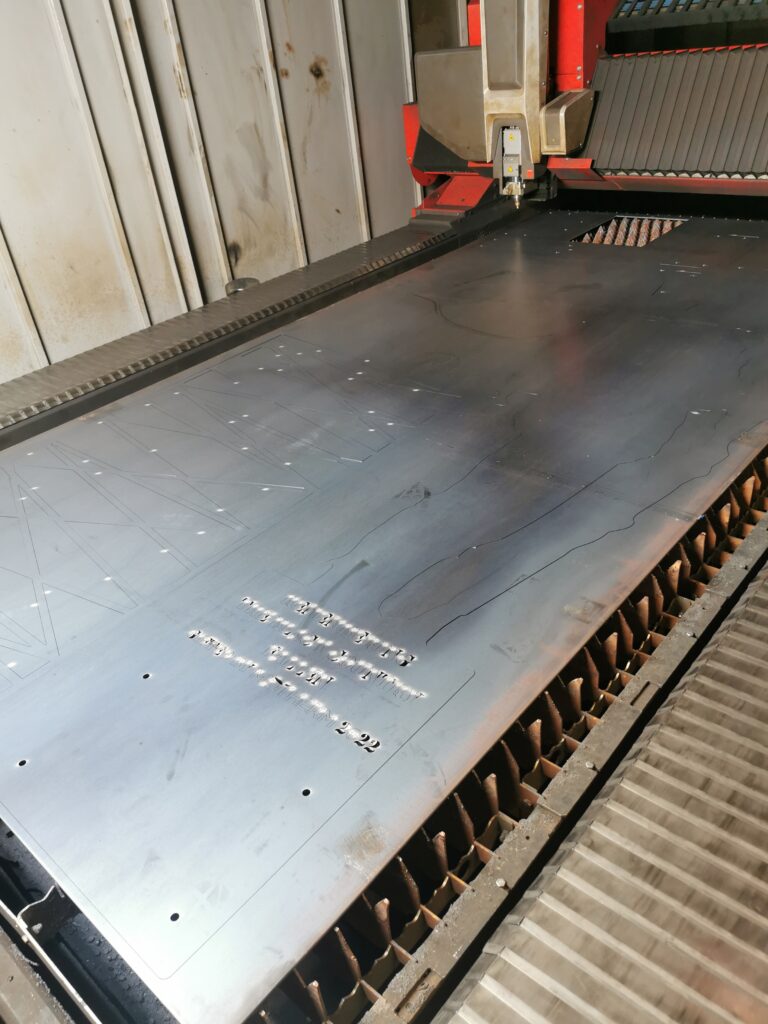 Eric cut and ready to be formed and powdercoated