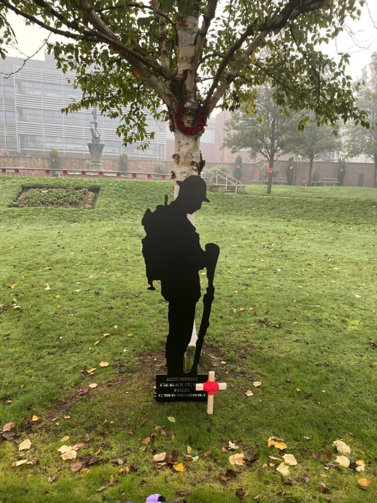 Eric the Royal British Legion Soldier is now in Coronation Gardens in Dudley