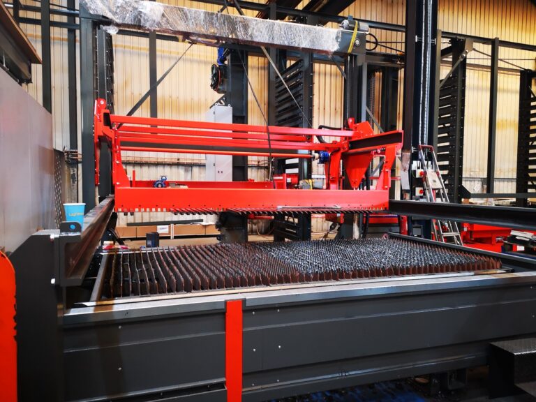 Investing in new machinery - our 10 kw Automation ready to feed the 10kw laser with various steel from the tower