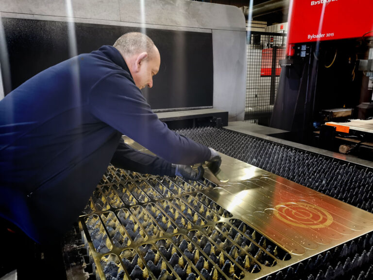 Dave cutting the 3mm brass