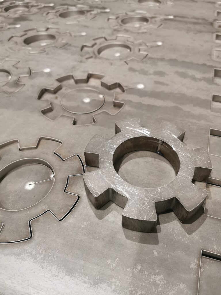 20mm parts on laser bed