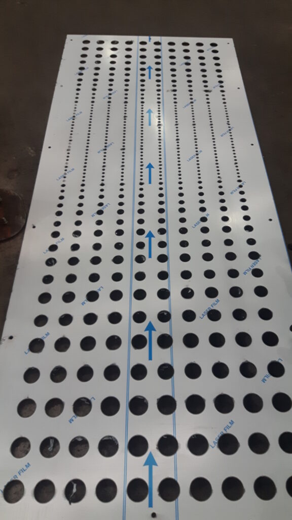 Perforated and fiber coated material example
