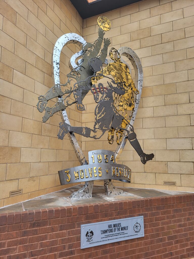 Honved Monument at the Molineux in Wolverhampton with laser cut aspects