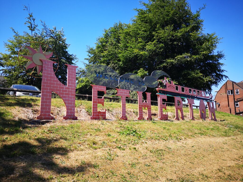 Laser cut Netherton boat Sign in Netherton