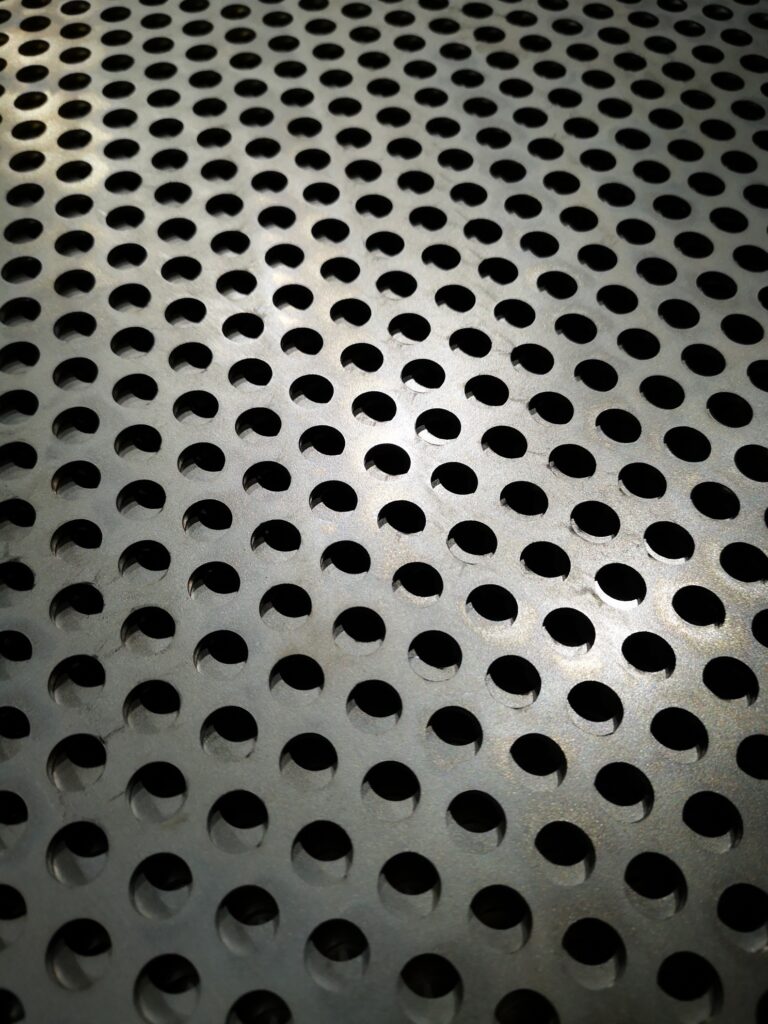 Perforated panels cut on the laser