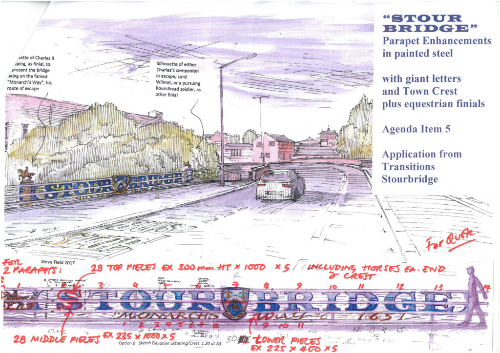 Artist impression of the Stour bridge monument