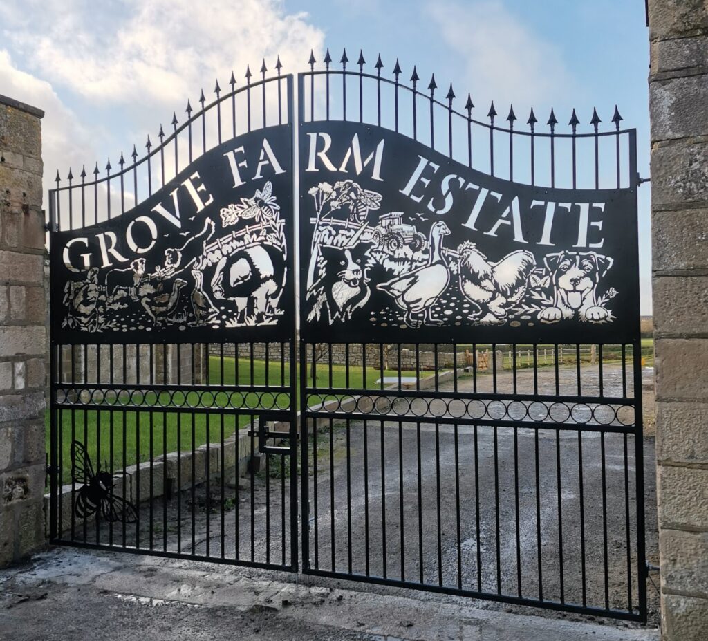 Decorative laser cut plates Grove Farm