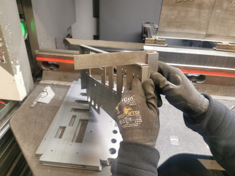 An image showing quality checks done on formed parts